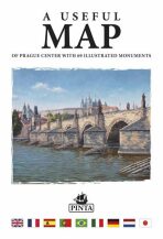 A USEFUL MAP - Praktická mapa centra Prahy s 69 ilustracemi historických památek (stříbrná) - 
