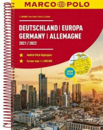 Deutschland, Europa 2021/2022 1:300 000 / cestovní atlas (spirála) - 