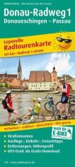 Dunajská cyklostezka 1, Donaueschingen-Passau 1:50 000 / cyklistická mapa - 