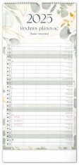Nástěnný Rodinný plánovací kalendář Květy 2025 - 