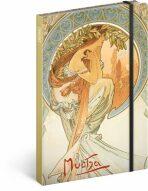 Notes Alfons Mucha - Poezie, linkovaný, 13 × 21 cm - 