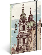 NOTIQUE Notes Praha, linkovaný, 13 x 21 cm - 