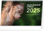 NOTIQUE Stolní kalendář Nejzajímavější zvířata 2025, 23,1 x 14,5 cm - Miroslav Bobek