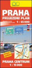 Praha průjezdní plán 1:65 000 + Praha Centrum 1:15 000 - 
