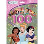100 samolepek s omalovánkovými listy - Disney Princezny - 
