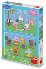 Puzzle Peppa Pig a kamarádi 2x48 dílků - 