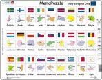 Puzzle MAXI - Memo státy, hlavní města, vlajky/54 dílků - 