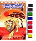 Safari - Omalovánky s vodovými barvami - 