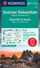 Sextenské Dolomity, Toblach, San Candido, Lienz 1:50 000 / turistická mapa KOMPASS 58 - 