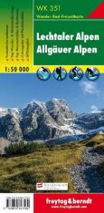 WK 351 Lechtalské Alpy, Allgäuské Alpy 1:50 000 / turistická mapa - 