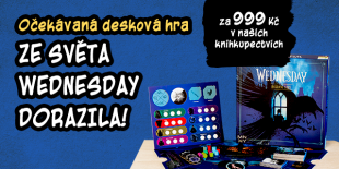 Očekávaná desková hra dorazila! Wednesday: Havraní Vize za 999 Kč