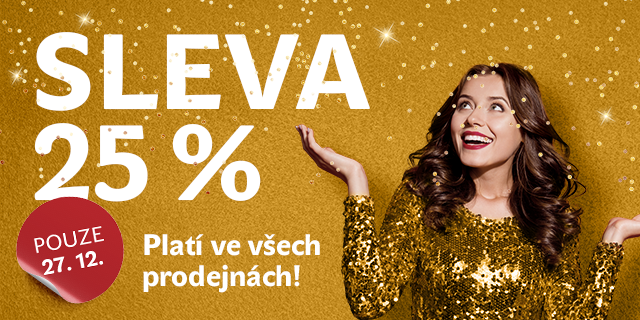 Velký povánoční výprodej | 25 % na úplně vše