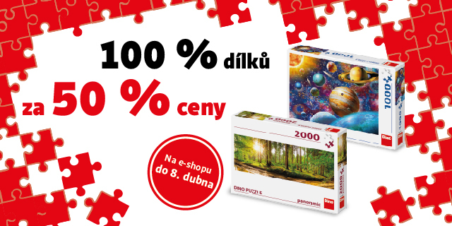 Sleva na puzzle! | 100 % dílků za 50 % ceny!