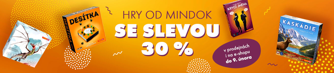 Tohle je hra! Obří akce na MINDOK sleva 30 %