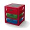 LEGO organizér se třemi zásuvkami - červená - 